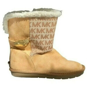 Michael Kors Marilu Fleece Lined Kids Boots Tan Size 2
